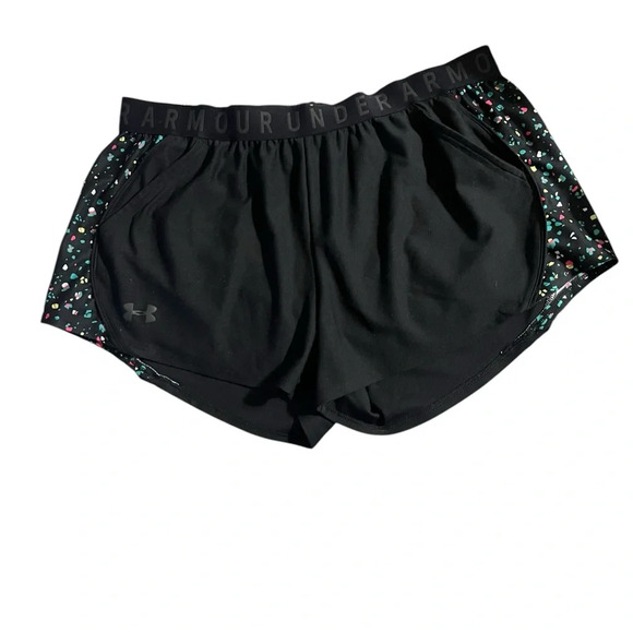 Under Armour Women's Play Up Print Shorts size xl black and multicolor print - Picture 2 of 4